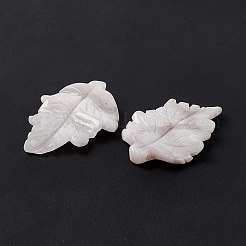 天然石クレイジーアゲートペンダント  葉のチャーム  41.5x25~26x5mm  穴：0.8mm&nbsp;G-I336-01-26
