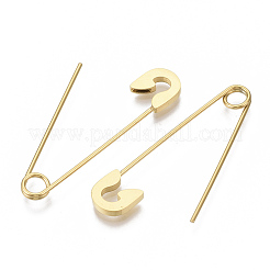 ステンレス製安全ピン201個  ゴールドカラー  39x8x1.5mm  ピン：1mm&nbsp;X-STAS-S079-197G