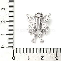 Brass Micro Pave Cubic Zirconia Slide Charms&nbsp;KK-G503-37P-03