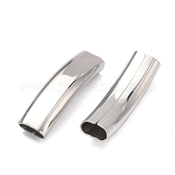 304ステンレスチューブビーズ  カーブチューブ  ステンレス鋼色  35x9.5x5.5mm  穴：8x4mm&nbsp;STAS-A138-02P