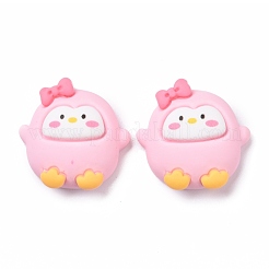 オペーク樹脂カボション  ペンギン  ピンク  23x22.5x8mm&nbsp;RESI-H142-B02