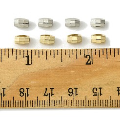 200個2色ccbプラスチックビーズ  多面カット  コラム  プラチナ·ゴールデン  6x4x3.5mm  穴：1.8mm  100個/カラー&nbsp;CCB-FS0001-05