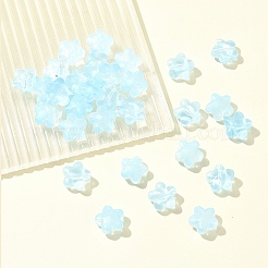 ベーキングペイントガラスビーズ30個  スター  ライトスカイブルー  11.5x12x6.5mm  穴：1.2mm&nbsp;GLAA-FS0001-99B