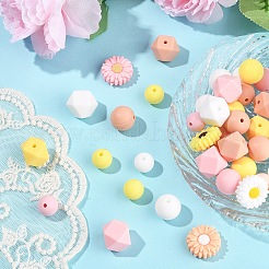 40Pcs Silicone Beads&nbsp;SIL-YW0001-66