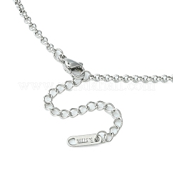 304 Stainless Steel Rolo Chain Necklace for Men Women&nbsp;NJEW-YW0001-18