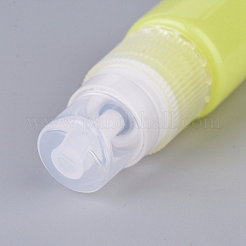 ポータブルプラスチックトラベルローションボトル  詰め替え式ボトル  シャンパンイエロー  7.9x2.3cm  容量：10ミリリットル&nbsp;MRMJ-WH0059-69A
