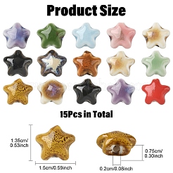 15Pcs Handmade Porcelain Beads&nbsp;PORC-YW0001-54