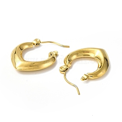 Ion Plating(IP) 304 Stainless Steel Hollow Teardrop Hoop Earrings for Women&nbsp;STAS-B034-14G