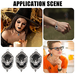 12Pcs Vampire Bat Shaped Alloy Enamel Pendants&nbsp;ENAM-CA0001-87B