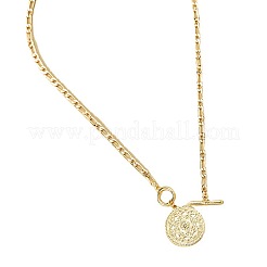 Alloy Textured Flat Round Pendant OT Necklaces&nbsp;FS-WG72573-01