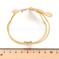 女性用304ステンレススチールヒンジ付きバングル  ゴールドカラー  ハート  内径：2-1/4x2-5/8インチ（5.65x6.7cm）&nbsp;BJEW-Z109-02G-02