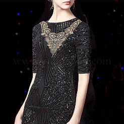 4 Style Flower Pattern Polyester Computerized Embroidered Appliques&nbsp;DIY-FG0003-95