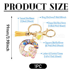 Alloy Resin Polygon Keychains&nbsp;KEYC-TADJ0002-03G-G
