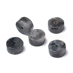 ナチュラルブラックラルビカイトビーズ連売り  ヒシビーズ  フラットラウンド/ディスク  6x3mm  穴：1mm  約108~121個/連  14.76~15.74インチ（37.5~40cm）&nbsp;G-Z006-C31