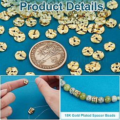 100Pcs Brass Spacer Beads&nbsp;KK-PH0011-43G