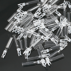 ガラスとプラスチックのサンプルボトル60個  クラフト用  裏地付きパイプ付き  透明  35x6mm  内径：4mm  60個/セット&nbsp;TOOL-OC0001-42