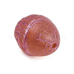 不透明なチェコガラスビーズ  ドングリ  インディアンレッド  12x10mm  穴：1mm&nbsp;LS-GLAA-NH0004-01C