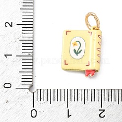 スプレーペイント304ステンレスペンダント  丸カン付き  本  16.5x12x3.5mm  穴：4mm&nbsp;STAS-H254-04G-06