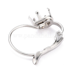 Tarnish Resistant 304 Stainless Steel Leverback Earring Settings&nbsp;STAS-B003-07P