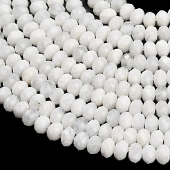 天然レインボー ムーンストーン ビーズ 連売り  ロンデル  多面カット  7.5~8x5.5~6mm  穴：1mm  約78~80個/連  15.20~15.47''（38.6~39.3センチメートル）&nbsp;G-C280-A10-01