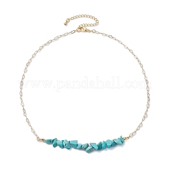 Synthetic Turquoise Chip Bib Necklaces&nbsp;NJEW-JN04950-02