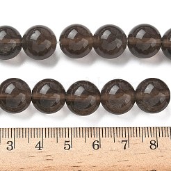 天然氷オブシディアンビーズ連売り  ラウンド  コーヒー  12mm  穴：1.4mm  約32個/連  14.96''~15.16''（38~38.5センチメートル）&nbsp;G-P590-A01-12mm-01