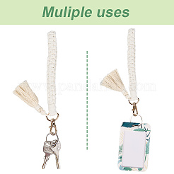 Alloy Cotton & Polyester Tassel Keychain&nbsp;KEYC-WH20026-01B