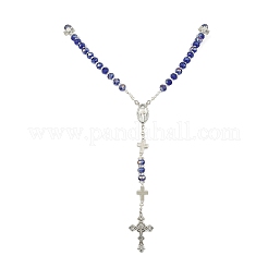 Glass Rosary Bead Necklaces&nbsp;NJEW-TA00080