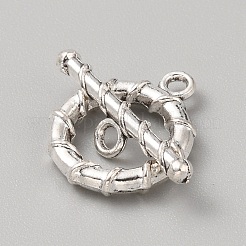 合金マンテル  丸いリング  アンティークシルバー  19x16x3mm  穴：1.6mm  バー：23x6x3mm&nbsp;FIND-CJC0021-31AS