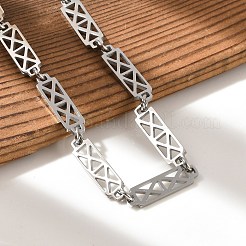 304 Stainless Steel Rectangle Link Bracelets for Men & Women&nbsp;BJEW-D042-31P