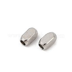 真鍮ビーズ  長方形  プラチナメッキ  4x2x2mm  穴：1.2mm&nbsp;KK-D375-10P