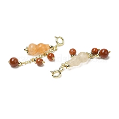 Natural Jade Gourd Pendant Decorations&nbsp;KK-H445-15G
