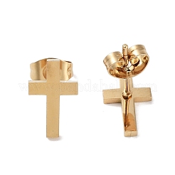 PVD Vacuum Plating 304 Stainless Steel Stud Earrings for Women&nbsp;EJEW-A048-47B-G