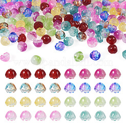 128Pcs 8 Colors Transparent Spray Painted Glass Beads&nbsp;GLAA-TA0001-26