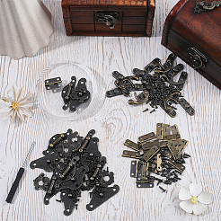 12Pcs Iron Wooden Box Lock Catch Clasps&nbsp;IFIN-CL0001-04