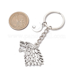 Wolf Tibetan Style Alloy Keychains&nbsp;KEYC-JKC01164