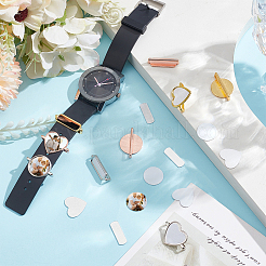 9 Sets 9 Styles Alloy Heat Transfer Watch Band Accessories&nbsp;FIND-NB0005-97