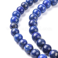 天然石ラピスラズリビーズ連売り  ラウンド  藤紫色  6mm  約58~61個/連  15インチ&nbsp;X-G-G099-6mm-7