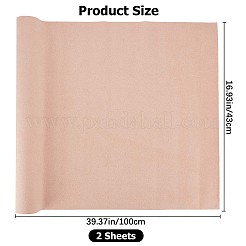 ベルベットコーティングされた製本紙  DIYのブックカバーに  ギフト用の箱  パパイヤホイップ  1000x430x0.2mm&nbsp;DIY-WH0033-32C
