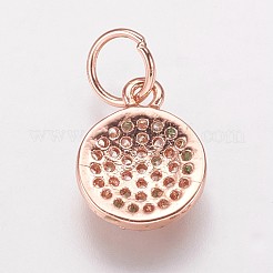 Brass Cubic Zirconia Pendants&nbsp;ZIRC-K070-21RG