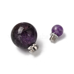 Natural Amethyst Perfume Bottle Pendants&nbsp;GG-CBA7610-02P-04