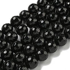 Faceted Natural Banded Agate Beads Strands&nbsp;G-F447-12mm-O09