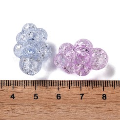 パチパチ透明アクリルビーズ  ミックスカラー  雲  17x24x12.5mm  穴：2mm  約233個/500g&nbsp;OACR-G033-05E