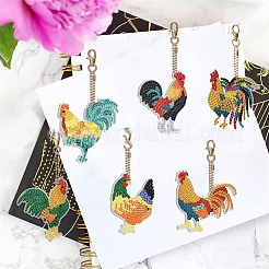 Rooster DIY Diamond Painting Pendant Decoration Kits&nbsp;PW-WG73715-01