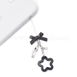 2Pcs Acrylic Flower Charms Mobile Straps&nbsp;HJEW-JM04450