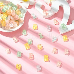 透明ミニレジンカボション  ランダムな数字と文字  ミックスカラー  12.5~13x9.5~10.5x5.5~6mm&nbsp;RESI-CJC0023-20