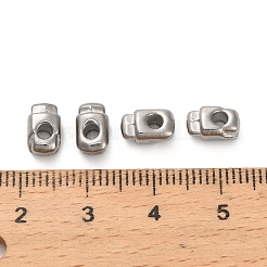304ステンレススチールビーズ  クラスプ  ステンレス鋼色  8x5x4mm  穴：2.4mm&nbsp;STAS-D204-09P