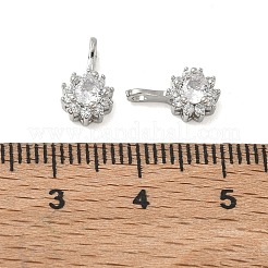 Brass Pave Clear Cubic Zirconia Charms&nbsp;CU-CBA9FFD-11P-09