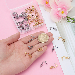 48Pcs 2 Colors 304 Stainless Steel Clip-on Earring Findings&nbsp;STAS-ME0001-65