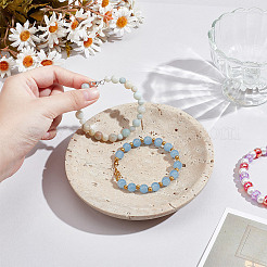 Flat Round Shape Marble Desktop Storage Tray&nbsp;AJEW-WH0348-408